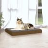 Dog Bed Honey Brown 36"x25.2"x3.5" Solid Wood Pine