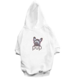 Pet Clothing Dog Hoodie Compared To Bear Cotton Hoodie (Option: White-M)