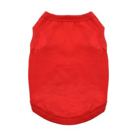 100% Cotton Dog Tanks (Color: Flame Scarlet Red, Size: X-Small)