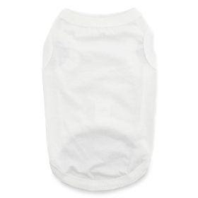 100% Cotton Dog Tanks (Color: White, Size: X-Small)