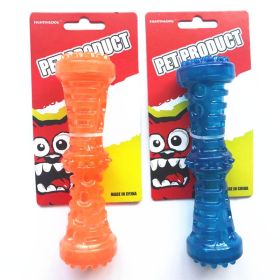 dog Squeak Toys Tpr sounder dog toy strong bite resistant dog bone molar dog toy Sounding Bone Toy (colour: Orange)