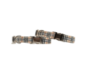 Adjustable Collar - Quick Release Metal Alloy - Beige Plaid