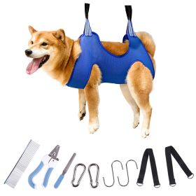 Cute Smart Factory Low Price Comfortable Solid Color Pet Grooming Hammock With Nail,Dog Grooming Hammock Harness (Size: m)