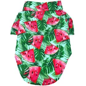 Hawaiian Camp Shirt (Color: Juicy Watermelon, Size: XX-Small)